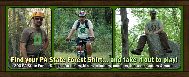 Find Your PA State Forest Shirt and take it out to play!